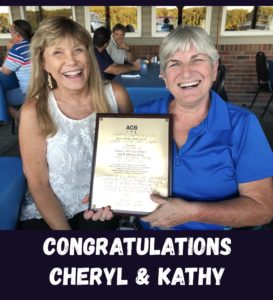 Picture of Cheryl and Kathy holding the award for Writing Works Wonders. Congratulations Cheryl and Kathy!
